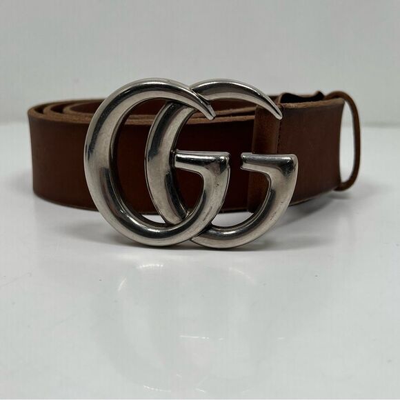 Gucci GG Brown Leather Belt Size 110 - 44 main image 9